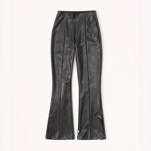 Curve Love Vegan Leather Split-Hem Flare Pant (NWT)